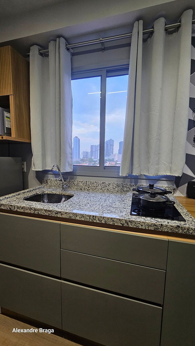 Studio Moderno Brooklin | Acesso Fácil WTC, Congonhas e Berr