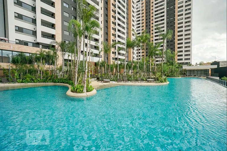 Fica por Aqui - Brás | Apto Mobiliado com Vista Piscina