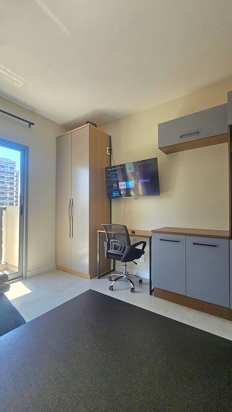 Studio moderno no Brooklin – WiFi rápido