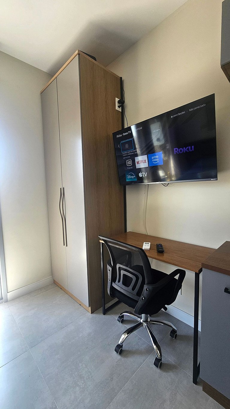 Studio moderno no Brooklin – WiFi rápido