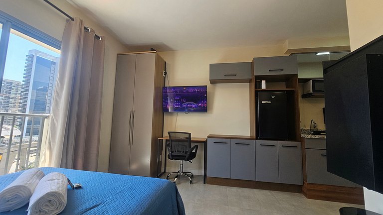 Studio moderno no Brooklin – WiFi rápido