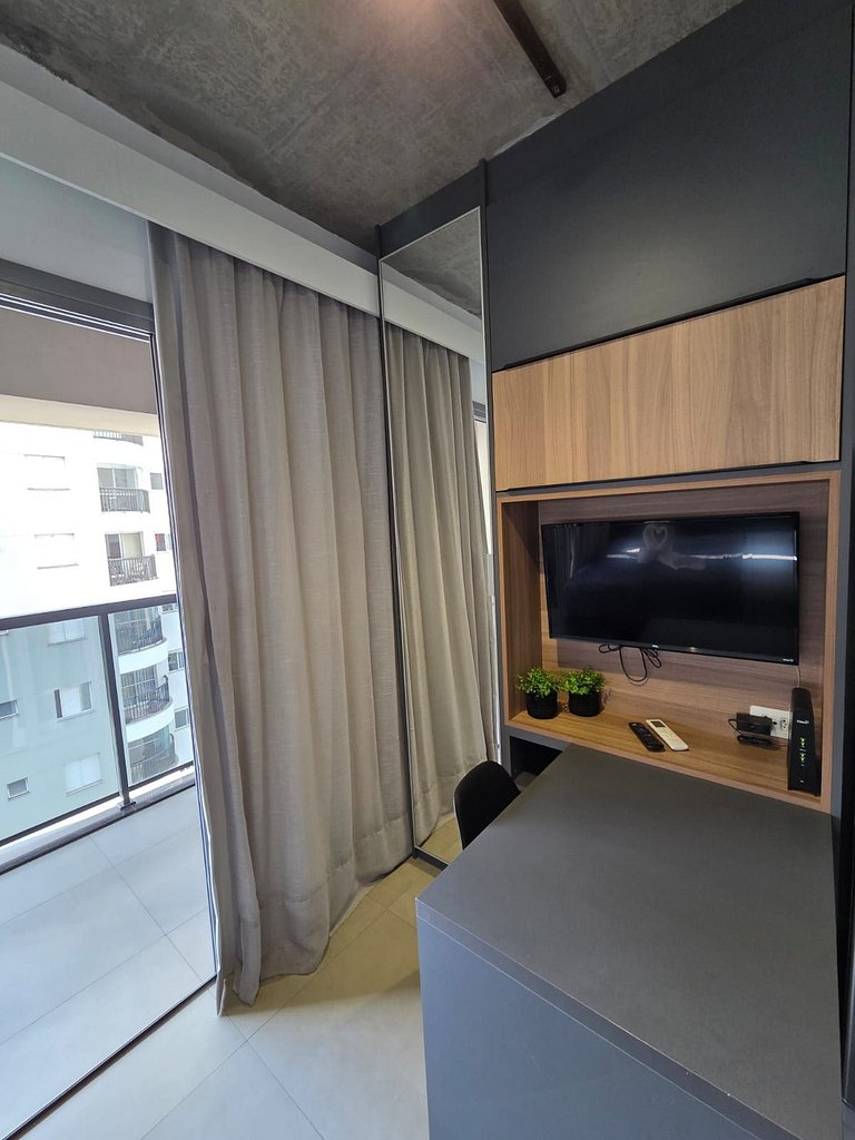 Studio Premium | Jardins | Varanda e Vista