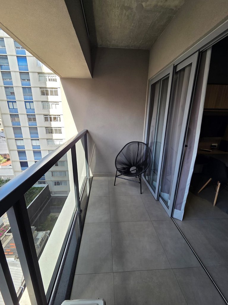 Studio Premium | Jardins | Varanda e Vista