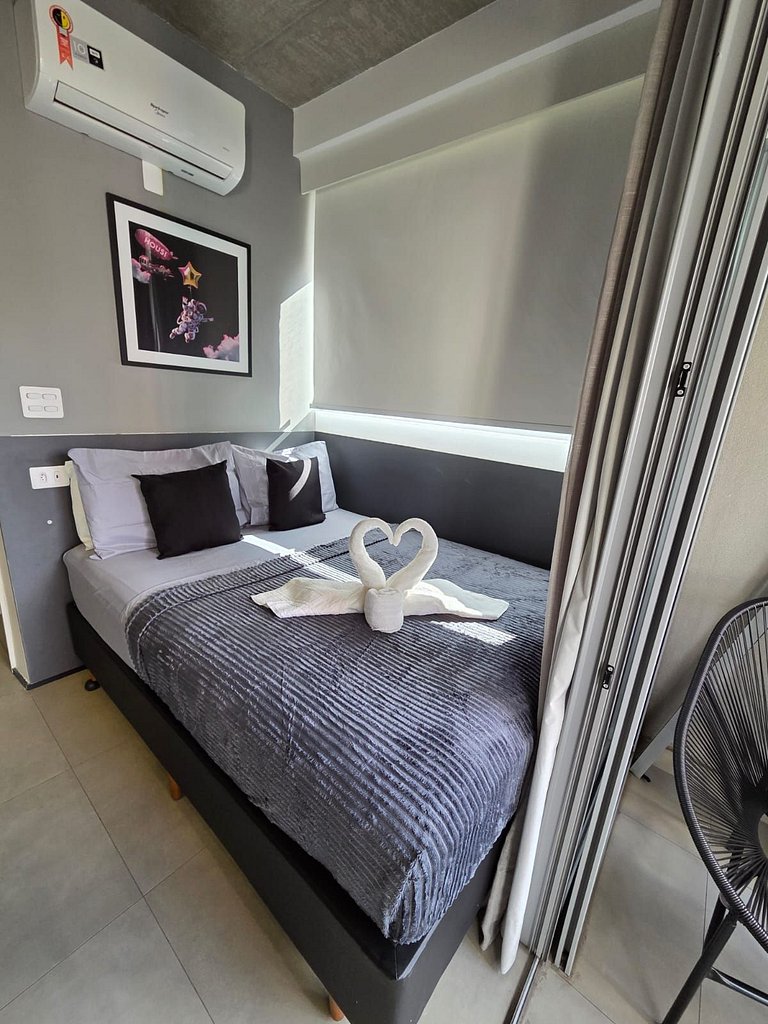 Studio Premium | Jardins | Varanda e Vista