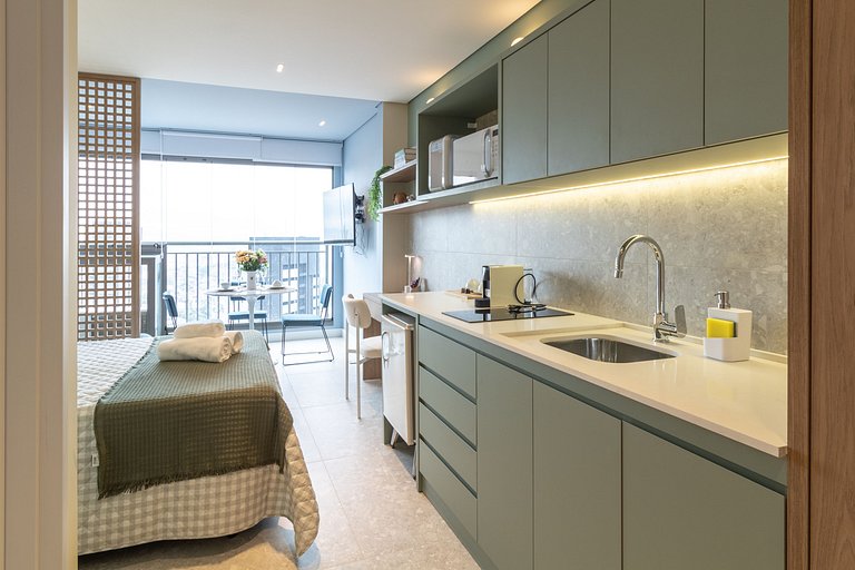 Studio Vila Madalena Vista Incrível e Varanda